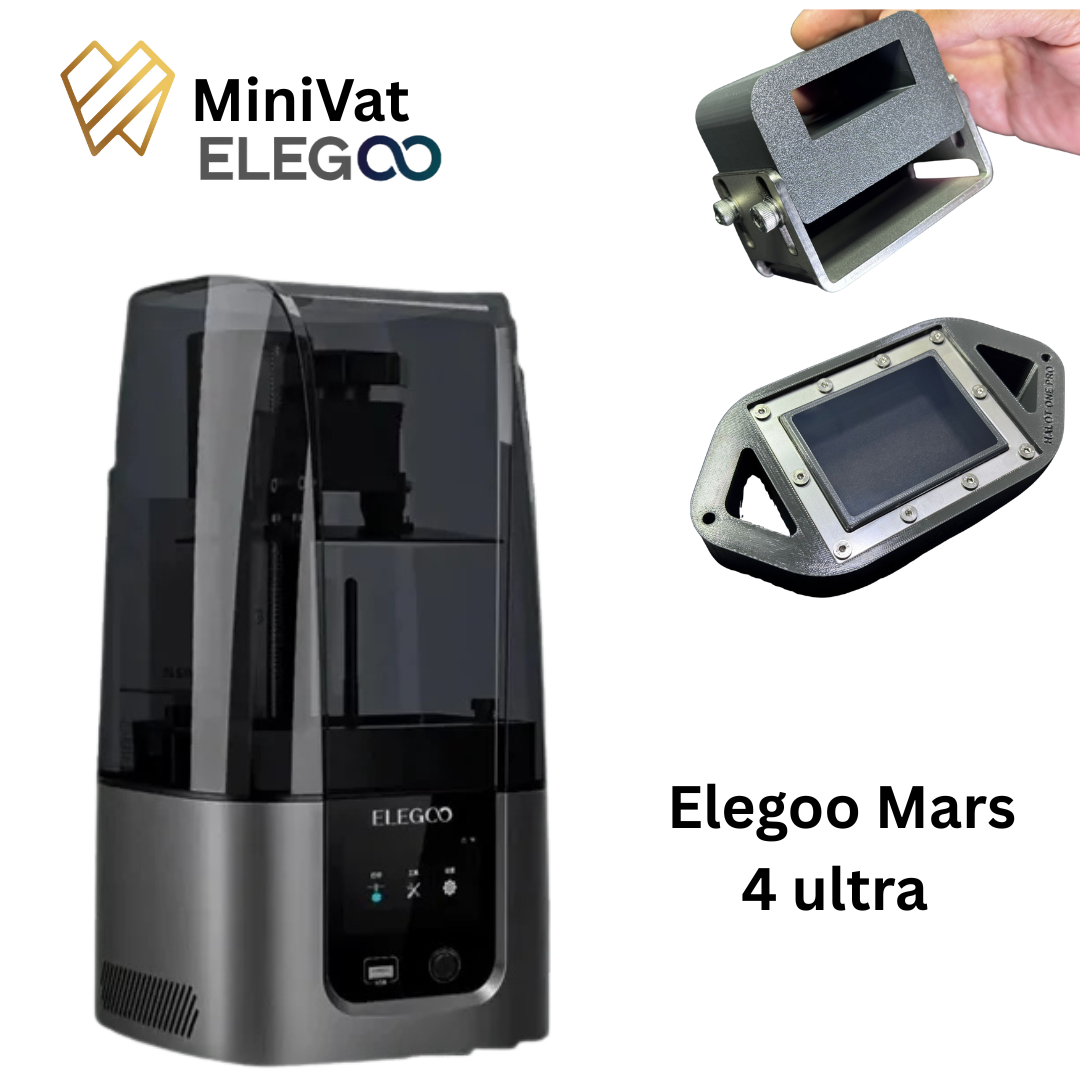 Mini Vat – Tanque e Vat Reduzido para Impressão 3D com Resinas alta carga inorgânica | Compatível Elegoo Mars 4 ultra